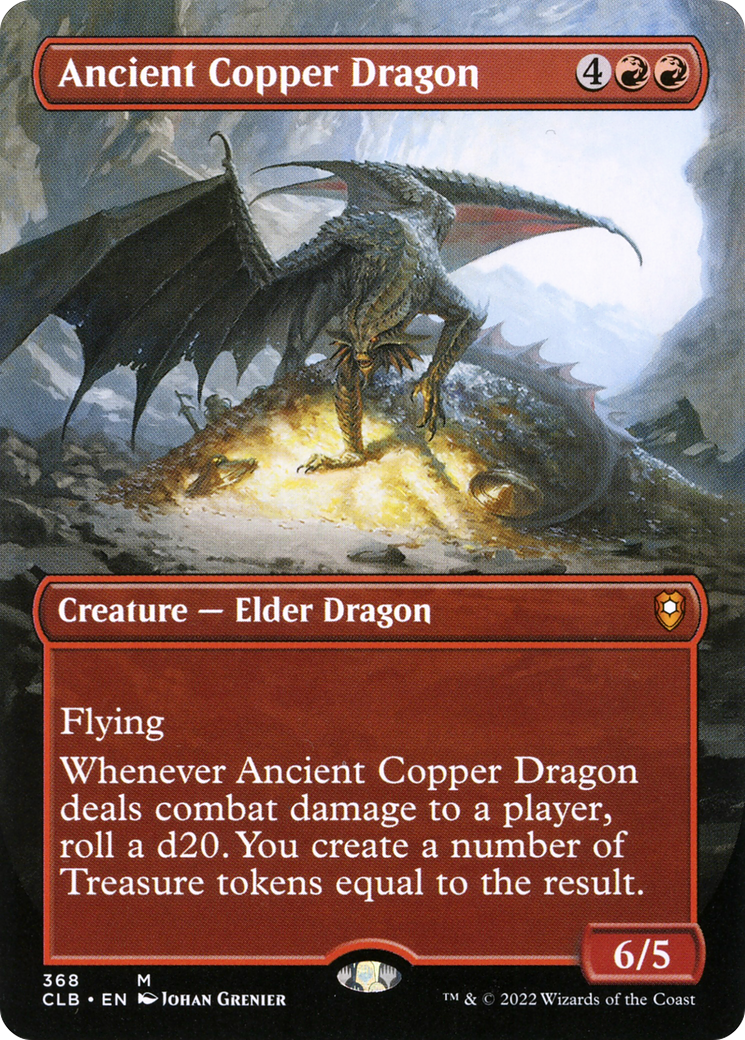 FOIL Ancient Copper Dragon (Borderless) (CLB-368) - Commander Legends: Battle for Baldur's Gate - Magic The Gathering