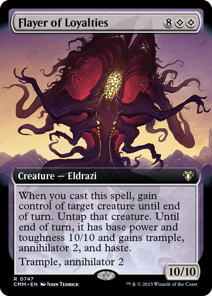 FOIL Flayer of Loyalties (Extended Art) (CMM-747) - Commander Masters - Magic The Gathering