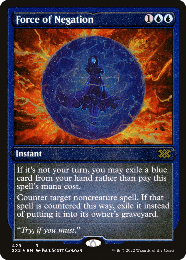 FOIL Force of Negation (2X2-429) - Double Masters 2022 - Magic The Gathering