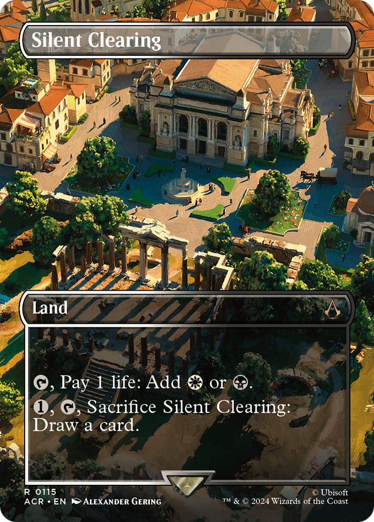 Silent Clearing (Borderless) (ACR-115) - Assassin's Creed - Magic The Gathering