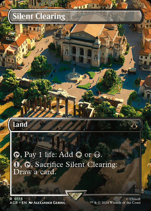 FOIL Silent Clearing (ACR-115) - Assassin's Creed (Borderless) - Magic The Gathering
