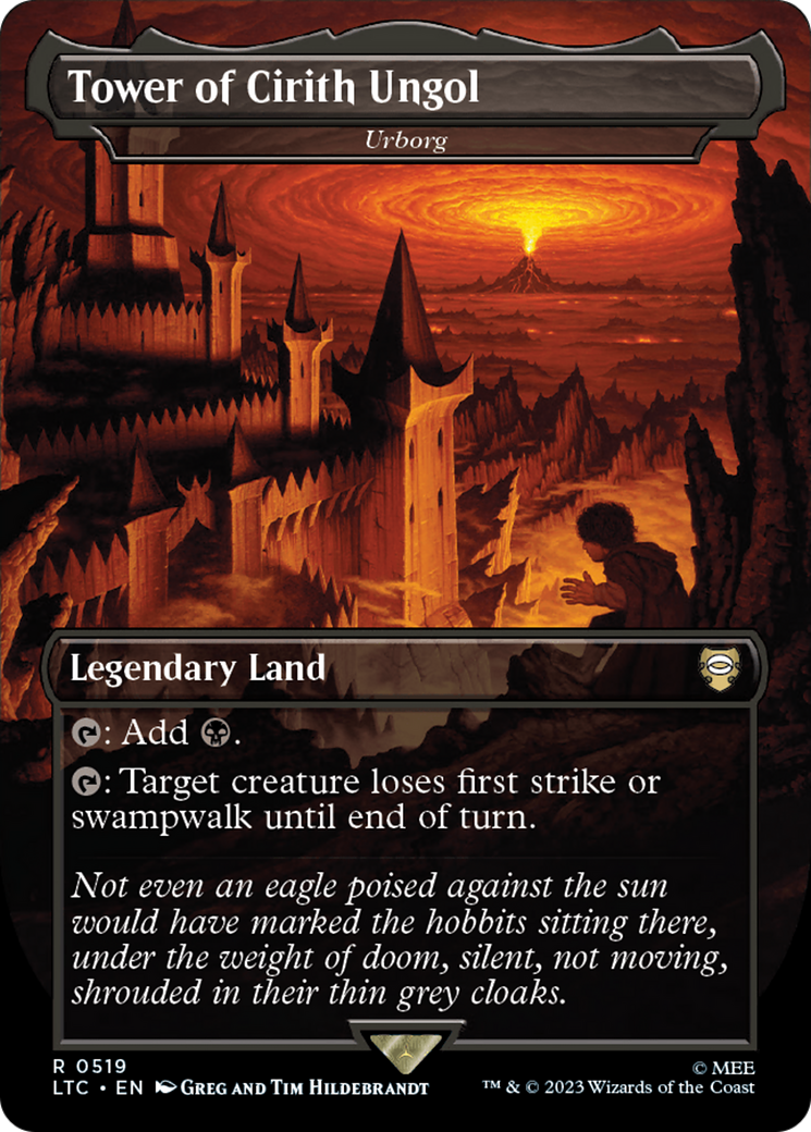 FOIL Tower of Cirith Ungol - Urborg (Borderless) (LTC-519) - Tales of Middle-earth Commander - Magic The Gathering