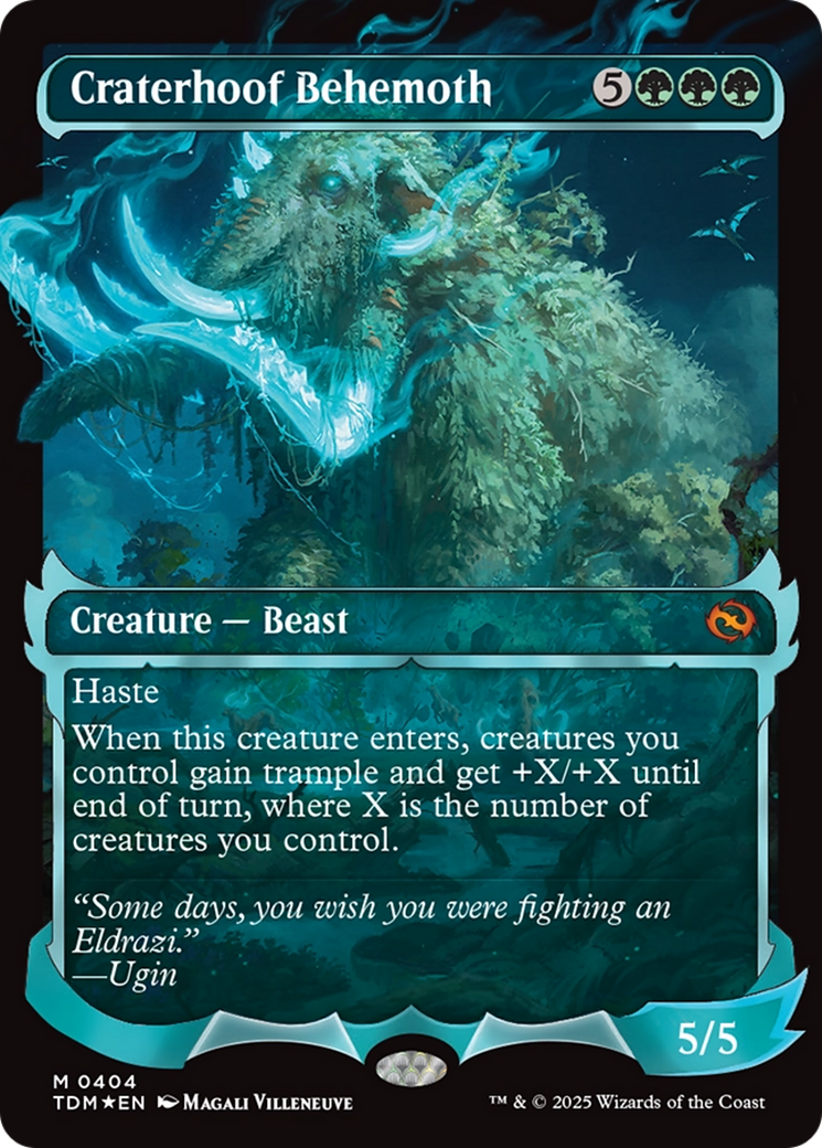 FOIL Craterhoof Behemoth (TDM-404) - Tarkir: Dragonstorm - Magic The Gathering
