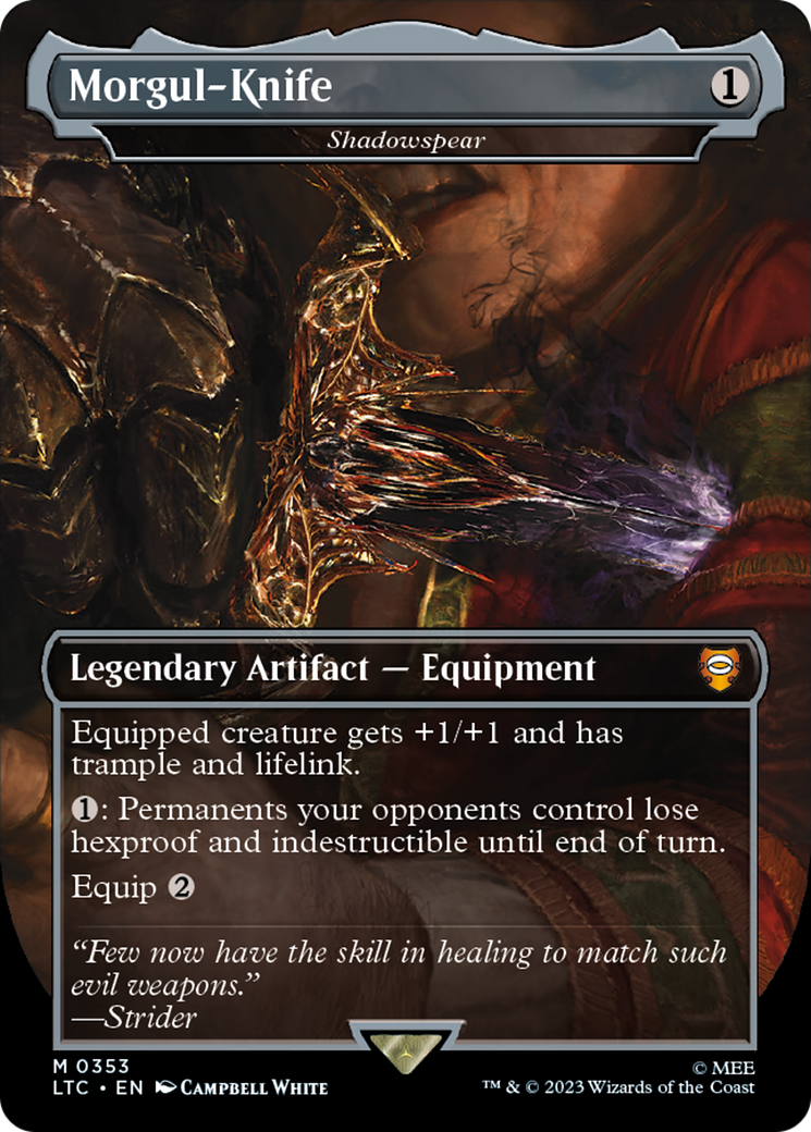 FOIL Morgul-Knife - Shadowspear (LTC-353) - Tales of Middle-earth Commander - Magic The Gathering