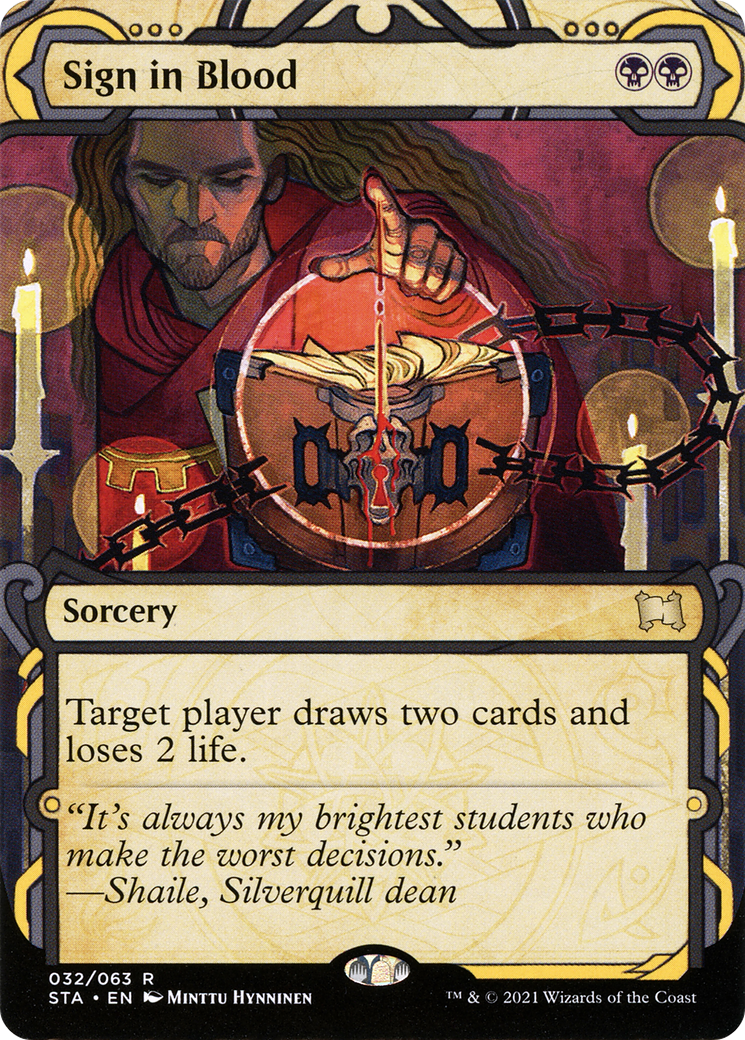 ETCHED FOIL Sign in Blood (STA-032) - Strixhaven Mystical Archive - Magic The Gathering