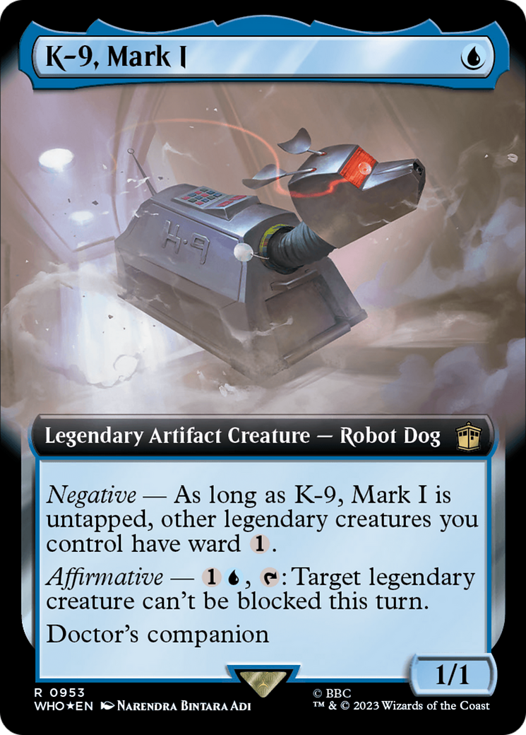 FOIL K-9, Mark I (Extended Art) (Surge Foil) (WHO-953) - Doctor Who - Magic The Gathering
