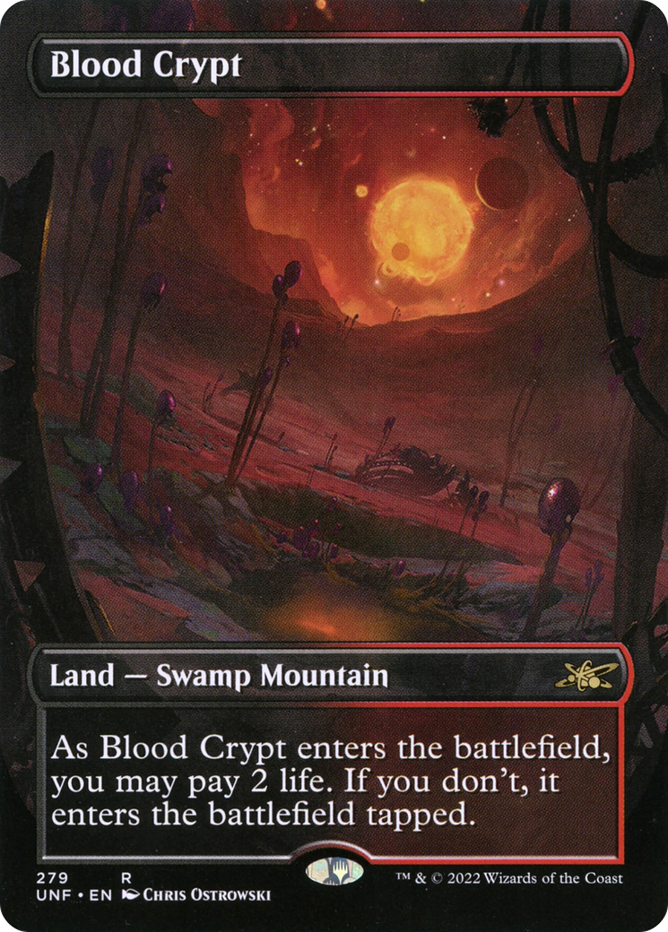 FOIL Blood Crypt (Borderless) (UNF-279) - Unfinity - Magic The Gathering