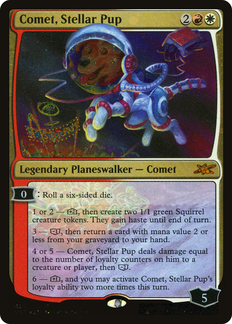 FOIL Comet, Stellar Pup (Galaxy Foil) (UNF-452) - Unfinity - Magic The Gathering