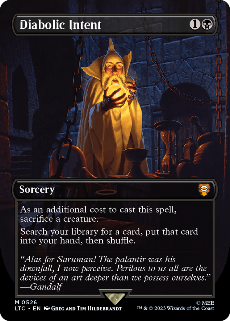 Diabolic Intent (Borderless) (LTC-526) - Tales of Middle-earth Commander - Magic The Gathering