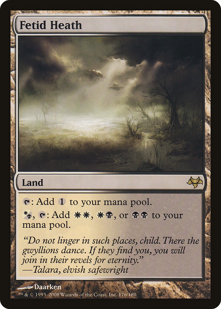 FOIL Fetid Heath (EVE-176) - Eventide - Magic The Gathering
