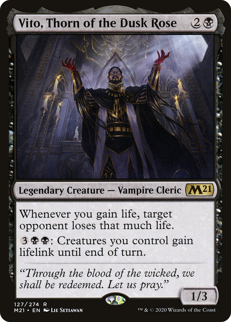 Vito, Thorn of the Dusk Rose (M21-127) - Core Set 2021 - Magic The Gathering