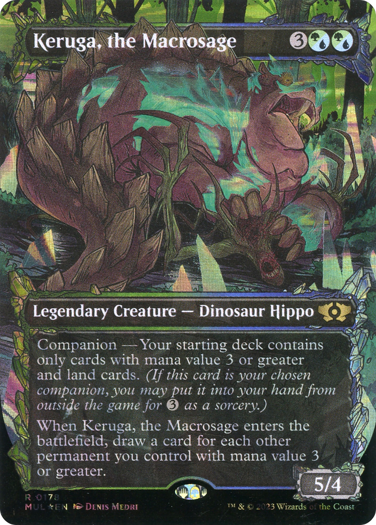 FOIL Keruga, the Macrosage (Halo Foil) (MUL-178) - Multiverse Legends - Magic The Gathering