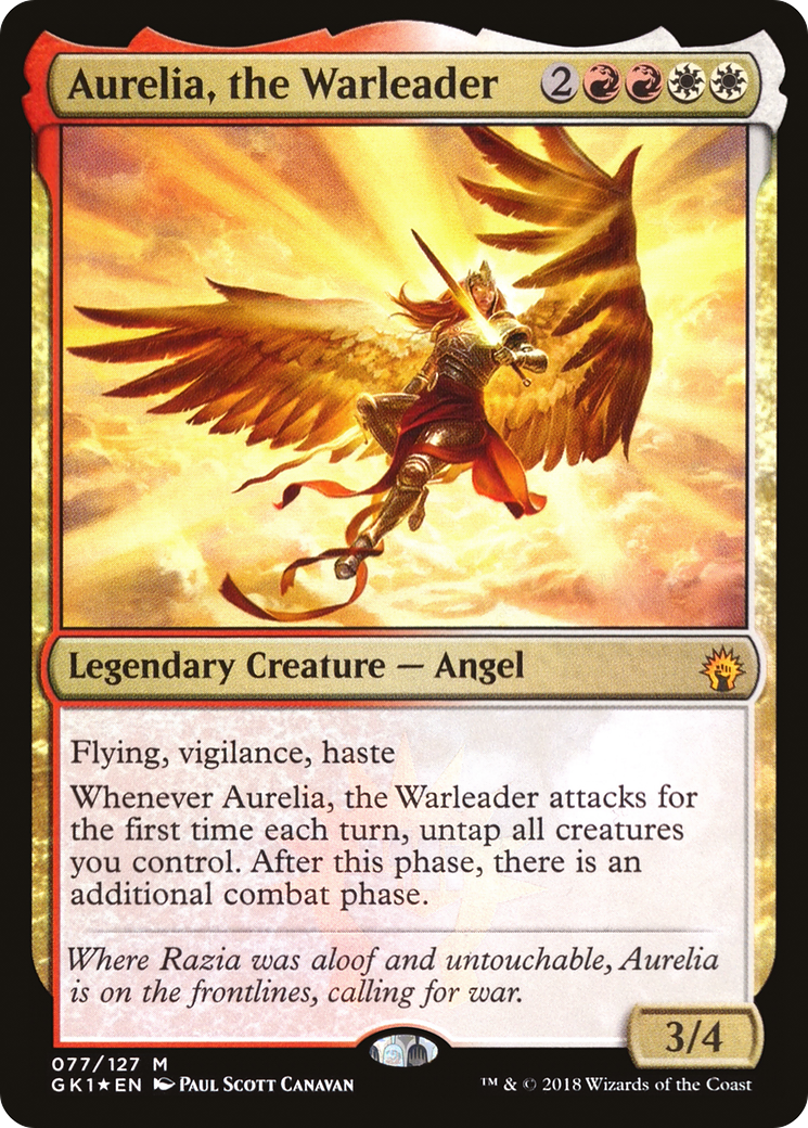 FOIL Aurelia, the Warleader (GR1-077) - GRN Guild Kit - Magic The Gathering