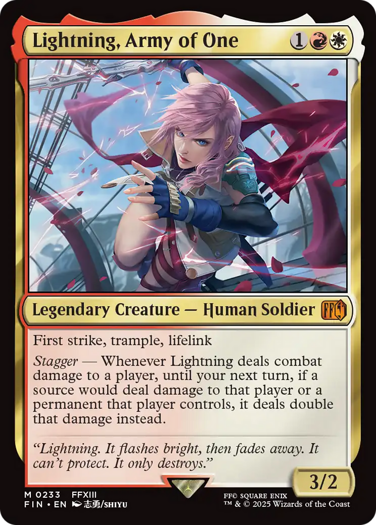 Lightning, Army of One (FIN-233) - FINAL FANTASY - Magic The Gathering