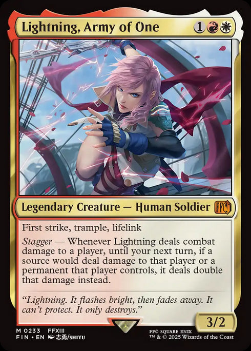 Lightning, Army of One (FIN-233) - FINAL FANTASY - Magic The Gathering