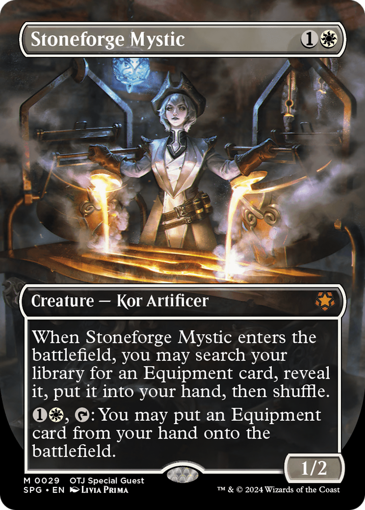FOIL Stoneforge Mystic (Borderless) (SPG-029) - Special Guests - Magic The Gathering