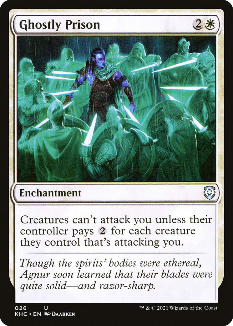 Ghostly Prison (KHC-026) - Kaldheim Commander - Magic The Gathering