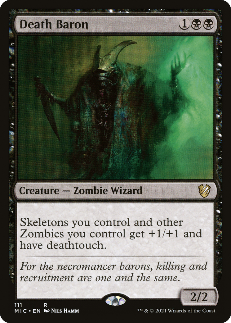 Death Baron (MIC-111) - Midnight Hunt Commander - Magic The Gathering