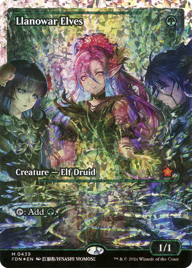 FOIL Llanowar Elves (FDN-439) - Foundations - Magic The Gathering