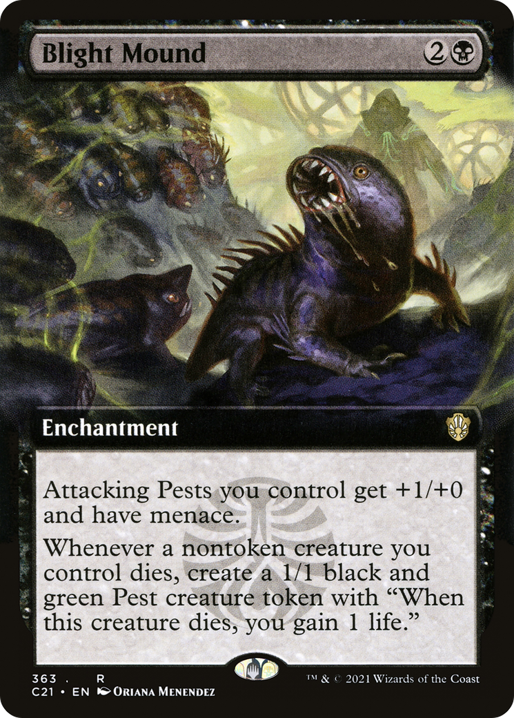 Blight Mound (Extended Art) (C21-363) - Commander 2021 - Magic The Gathering