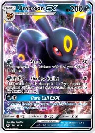 Umbreon-GX 80/149 - Sun & Moon Pokemon Holofoil