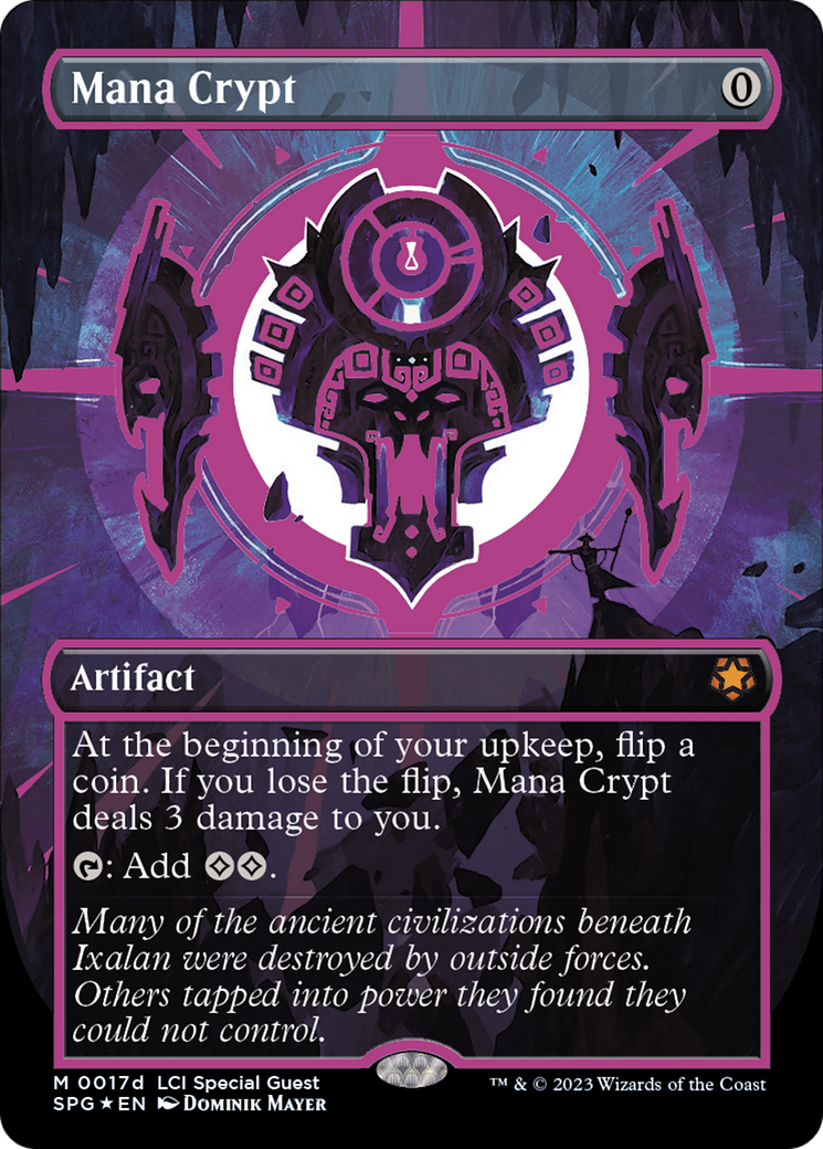 FOIL Mana Crypt (0017d) (Borderless) (SPG-17D) - Special Guests - Magic The Gathering