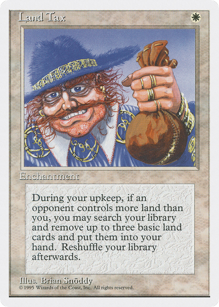 Land Tax (4ED-034) - Fourth Edition - Magic The Gathering