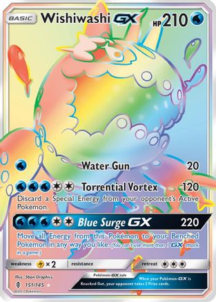 Wishiwashi-GX 151/145 - Guardians Rising Pokemon Holofoil