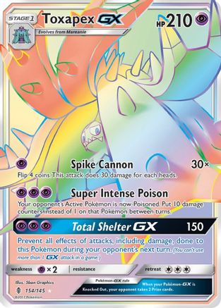 Toxapex-GX 154/145 - Guardians Rising Pokemon Holofoil
