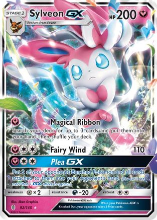 Sylveon-GX 92/145 - Guardians Rising Pokemon Holofoil