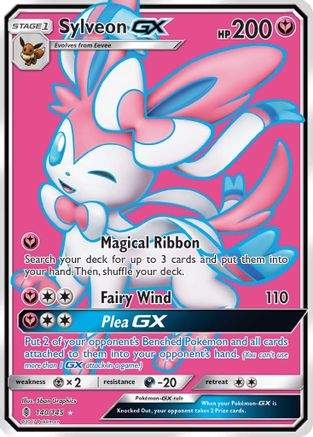 Sylveon-GX 140/145 - Guardians Rising Pokemon Holofoil