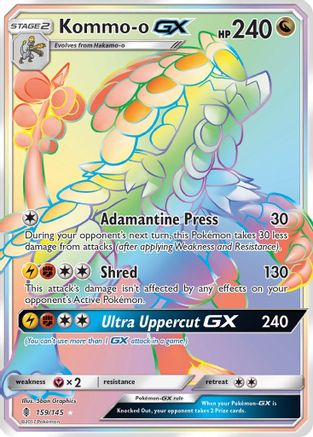 Kommo-o-GX 159/145 - Guardians Rising Pokemon Holofoil