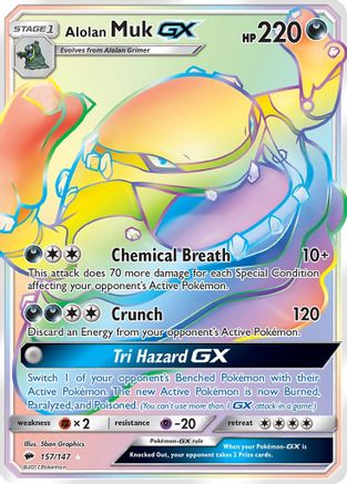 Alolan Muk-GX 157/147 - Burning Shadows Pokemon Holofoil