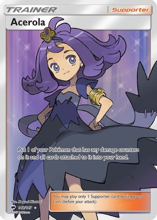 Acerola 142/147 - Burning Shadows Pokemon Holofoil