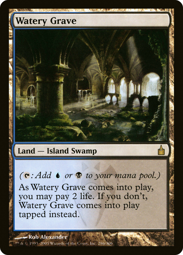 FOIL Watery Grave (RAV-286) - Ravnica: City of Guilds - Magic The Gathering