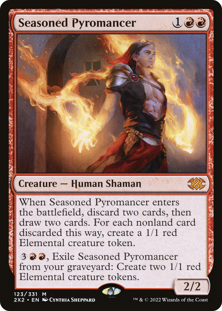 FOIL Seasoned Pyromancer (2X2-123) - Double Masters 2022 - Magic The Gathering