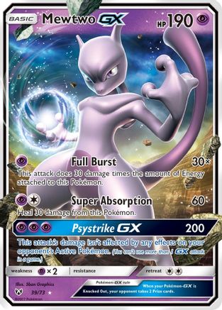 Mewtwo-GX 39/73 - Shining Legends Pokemon Holofoil
