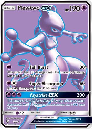Mewtwo-GX 72/73 - Shining Legends Pokemon Holofoil