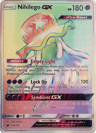 Nihilego-GX 114/111 - Crimson Invasion Pokemon Holofoil