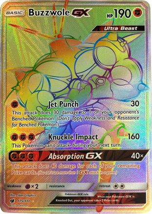 Buzzwole-GX 115/111 - Crimson Invasion Pokemon Holofoil