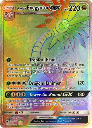 Alolan Exeggutor-GX 118/111 - Crimson Invasion Pokemon Holofoil