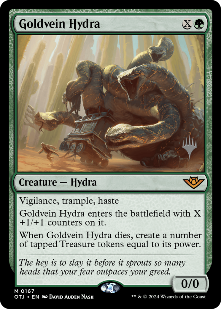 Goldvein Hydra (PPOTJ-167P) - Outlaws of Thunder Junction Promos - Magic The Gathering