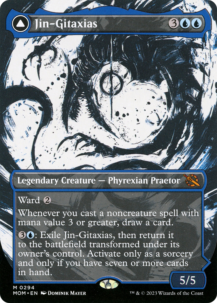 FOIL Jin-Gitaxias (Showcase) (MOM-294) - March of the Machine - Magic The Gathering