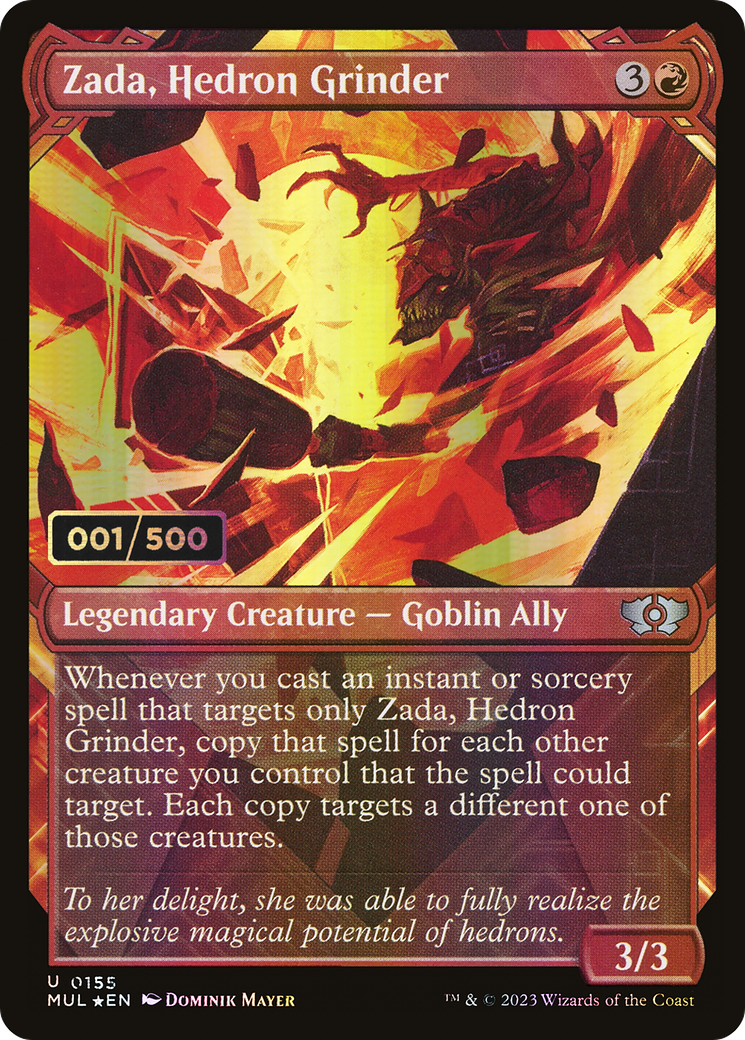 FOIL Zada, Hedron Grinder (Serial Numbered) (MUL-155) - Multiverse Legends - Magic The Gathering