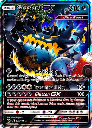 Guzzlord-GX 63a/111 - Crimson Invasion Pokemon Holofoil