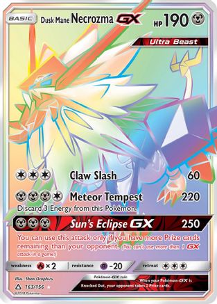 Dusk Mane Necrozma-GX 163/156 - Ultra Prism Pokemon Holofoil