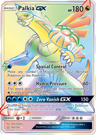 Palkia-GX 165/156 - Ultra Prism Pokemon Holofoil