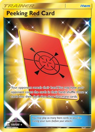 Peeking Red Card 169/156 - Ultra Prism Pokemon Holofoil