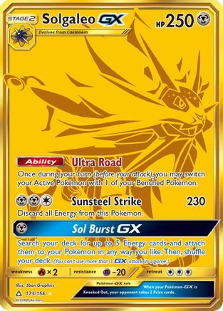 Solgaleo-GX 173/156 - Ultra Prism Pokemon Holofoil