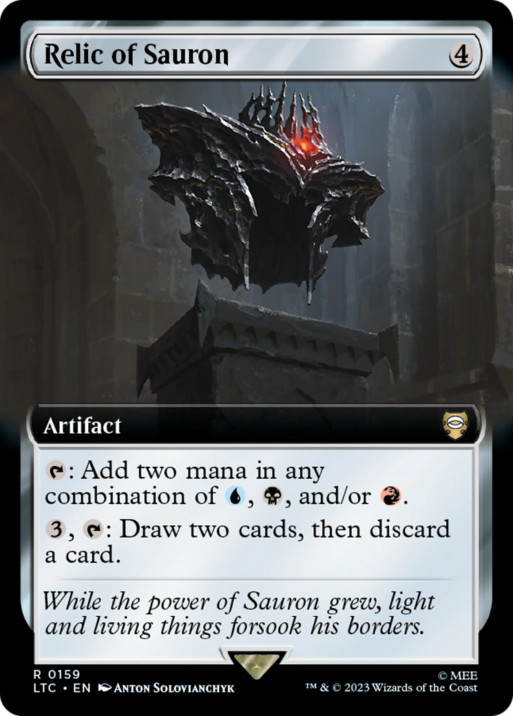 Relic of Sauron (Extended Art) (LTC-159) - Tales of Middle-earth Commander - Magic The Gathering